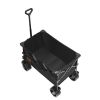 Collapsible Folding Wagon, 150 L Beach Wagon Cart with All-Terrain Wheels, Heavy Duty Folding Wagon Cart Max 265 lbs with Drink Holders, Sports