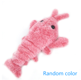 Pet Toys Electric Jumping Shrimp USB Charging Simulation Lobster Funny Cat Plush Pets Toy (Option: Jumping shrimp random color-About 35CM-USB)