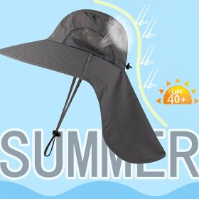 New Outdoor Bucket Hat Men's And Women's Summer Sunscreen Quick-drying Hat UV Protection Sunshade Breathable Fishing Hat Mountaineering Hat (Color: black)