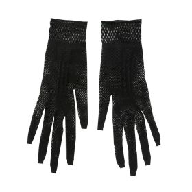 Women Mesh Sun Gloves Anti-Skid Driving Gloves Summer Cool Gloves Breathable Full Finger (Color: black)